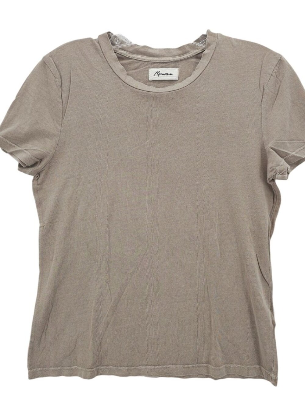 ROWAN Tyler Tee Crew Neck Short Sleeve Stone Gray Beige Women's XS